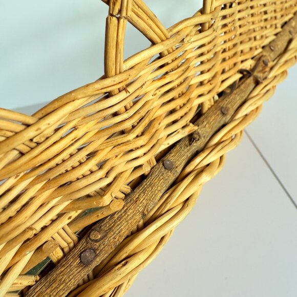 Mexican Tropical Bird Wicker Tray Folk Art Decorative Artisan Hand Painted VTG - Picture 13 of 16